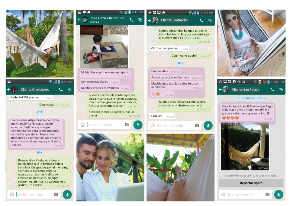 Hamacas Colombianas clientes